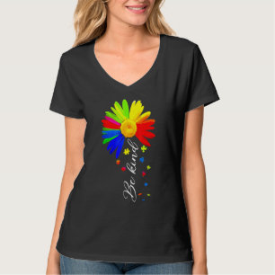 Choose Kindness Be Kind Autism Awareness  Sunflowe T-Shirt