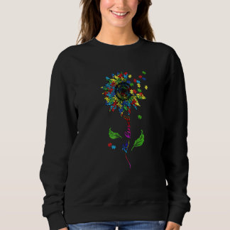 Choose Kindness Be Kind Autism Awareness Sunflower Sweatshirt