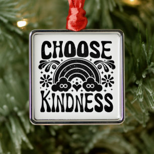 Choose kindness be kind metal tree decoration