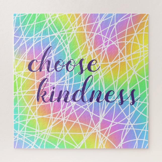 "Choose Kindness" Challenging Rainbow Puzzle (Vertical)