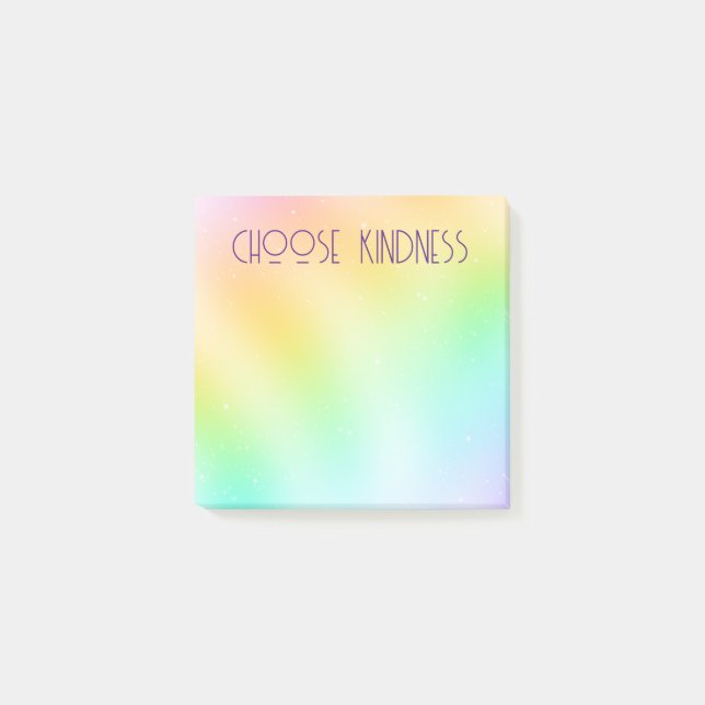 "Choose Kindness" Colourful Pastel Post-it Notes (Front)