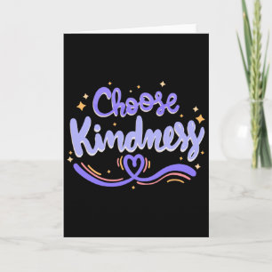 Choose Kindness Cute Be Kind Inspirational Autism Card