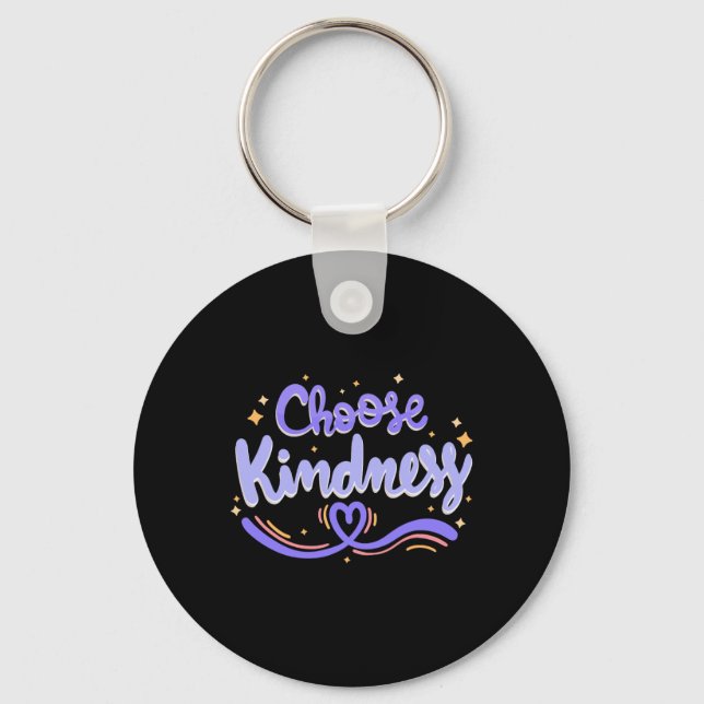 Choose Kindness Cute Be Kind Inspirational Autism  Key Ring (Front)