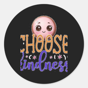 Choose Kindness Cute Kawaii Motivational Design St Classic Round Sticker