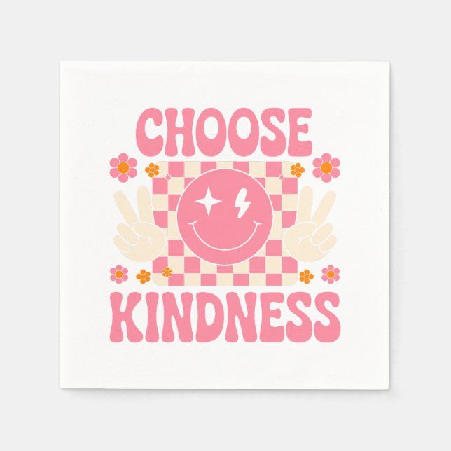 Choose Kindness - Floral Inspirational (2) Napkin (Front)