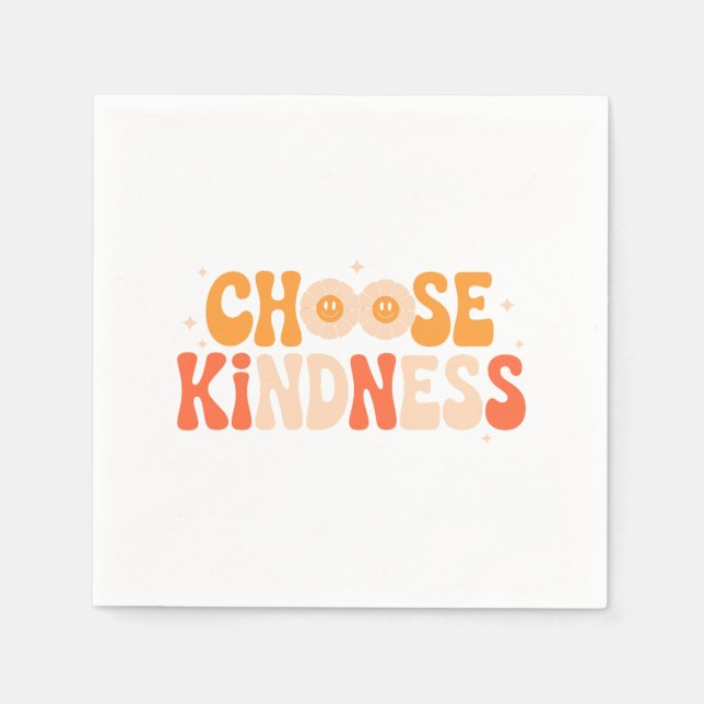 Choose Kindness - Floral Inspirational Napkin (Front)