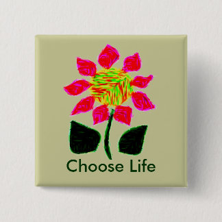 Choose Life 15 Cm Square Badge