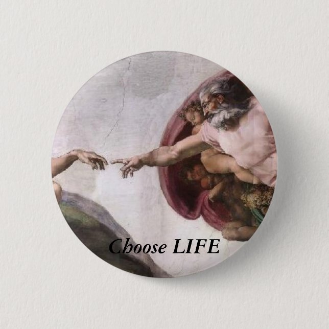 Choose LIFE 6 Cm Round Badge (Front)