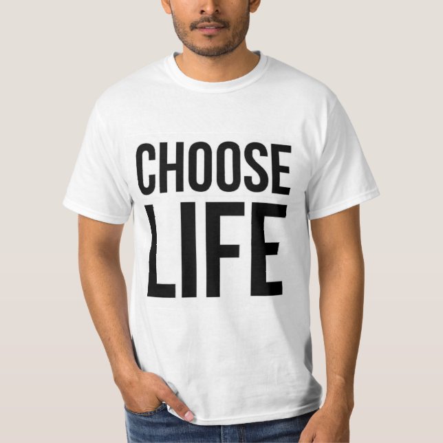 Choose Life 80s Vintage Classic Prolife T-Shirt (Front)