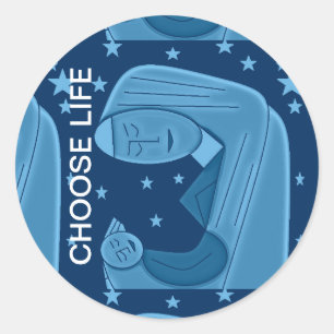 CHOOSE LIFE CLASSIC ROUND STICKER