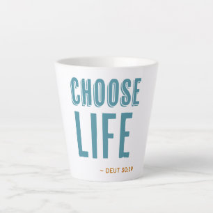 Choose Life Deuteronomy 30:19 Pro-Life T-Shirt Cof Latte Mug
