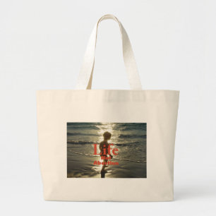 choose life large tote bag