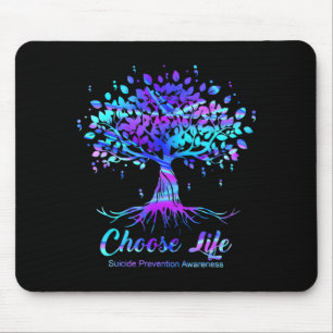 Choose life prevention awareness grateful life mouse pad