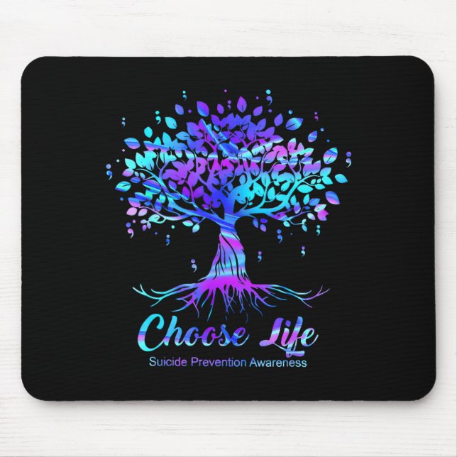 Choose life prevention awareness grateful life  mouse pad (Front)