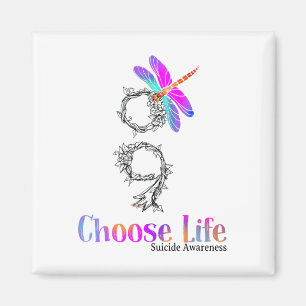 Choose Life Suicide Awareness Dragonfly Magnet