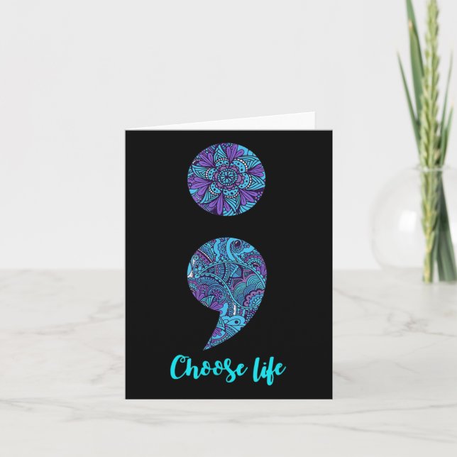 Choose Life Suicide Prevention Awareness Month  Card (Front)