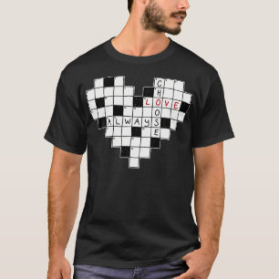 Choose Love Always Crossword Heart T-Shirt