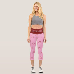 “CHOOSE LOVE" - CUSTOM HIGH-WAISTED CAPRI PANTS