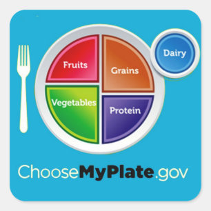 Choose My Plate (Blue) Stickers