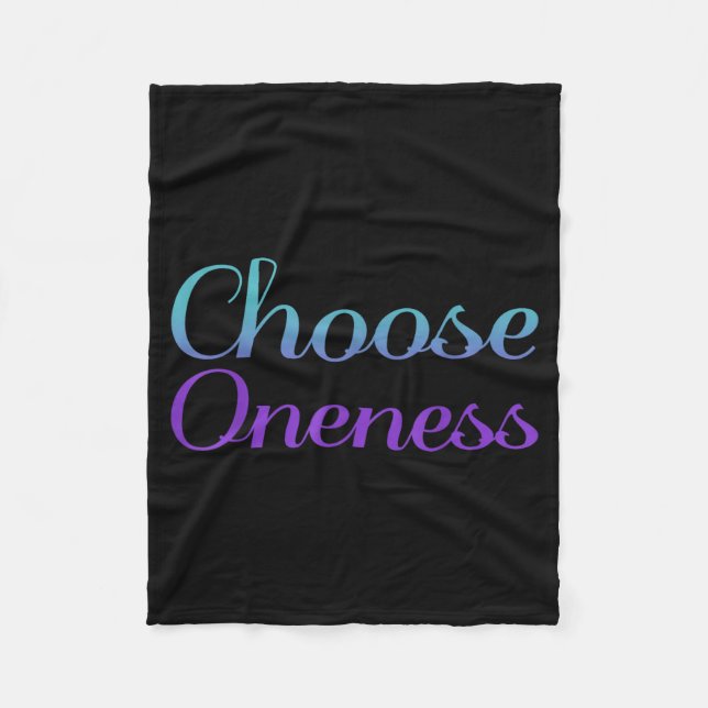 Choose Oneness Prevention Artwork Fleece Blanket (Front)