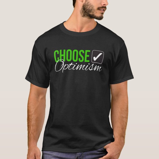 Choose Optimism Check Mark Optimistic T-Shirt (Front)