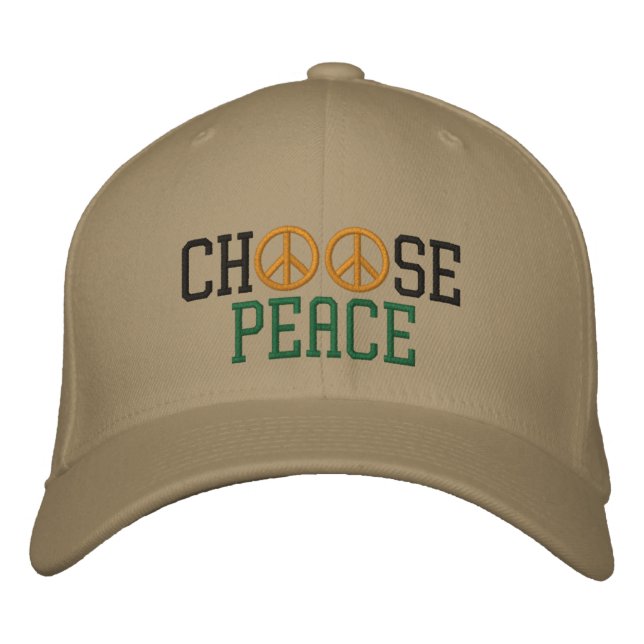 Choose Peace Embroidered Hat (Front)
