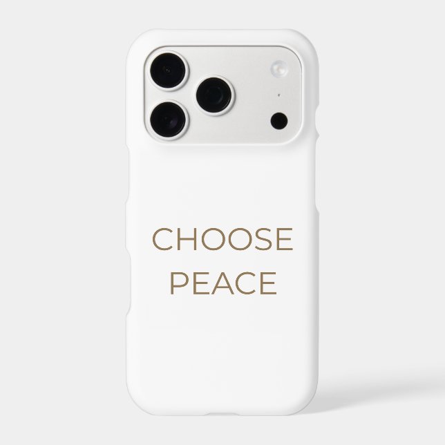 Choose Peace iPhone 17 Case | Minimal Aesthetic So (Back)