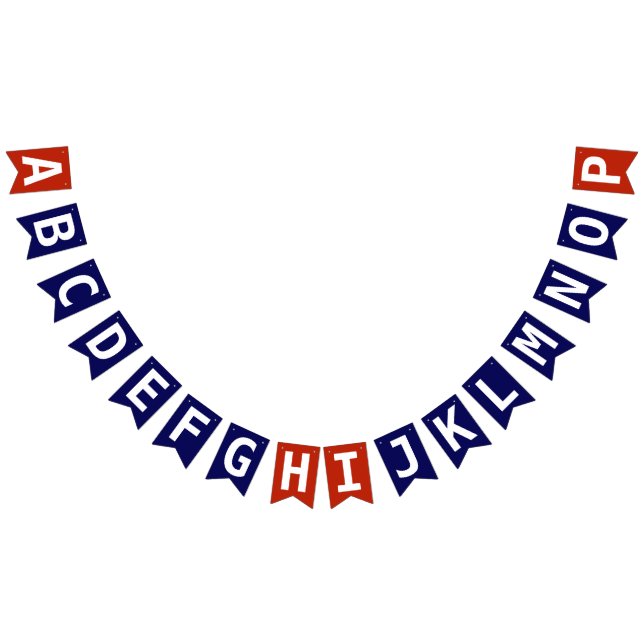 Choose Red White Blue Patriotic 2 Layer Template Bunting (All)