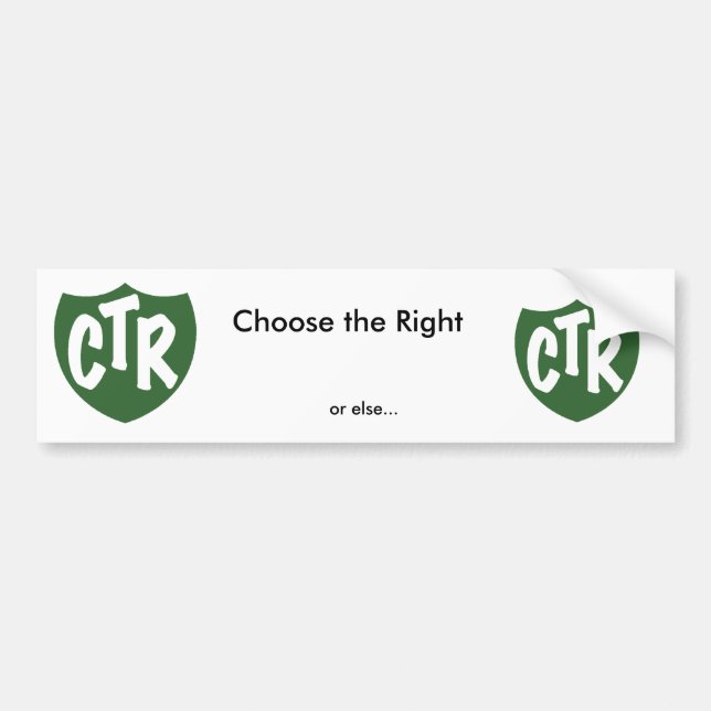 Choose the Right Bumper Sticker (Front)