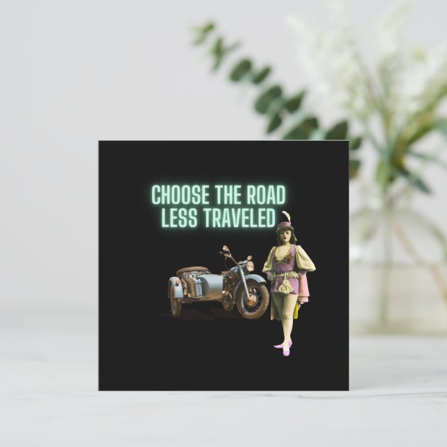 Choose the Road Less Travelled Fun Altered Art  (Standing Front)