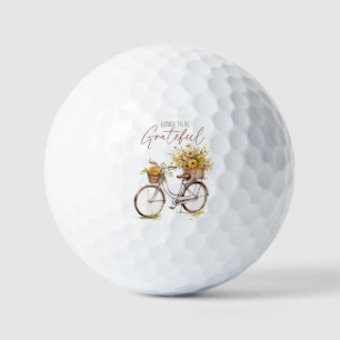 Choose to Be Grateful – Bicycle & Rustic Fall Golf Balls
