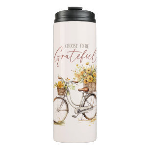 Choose to Be Grateful – Bicycle & Rustic Fall Thermal Tumbler