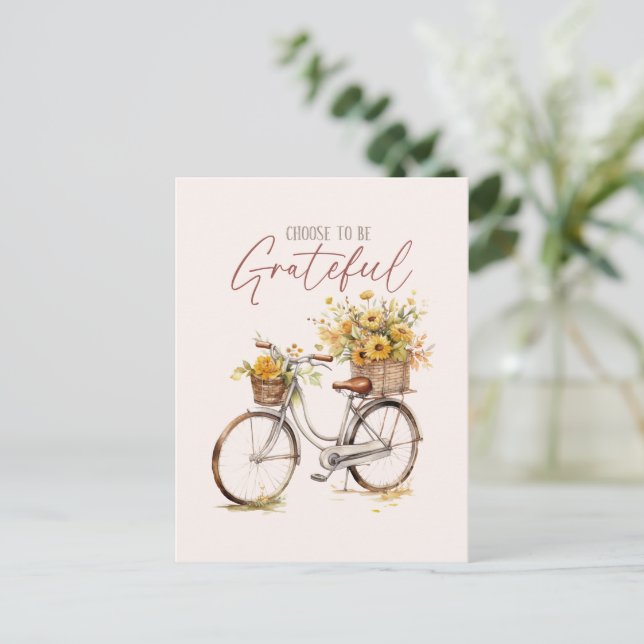 Choose To Be Grateful Postcard (Standing Front)