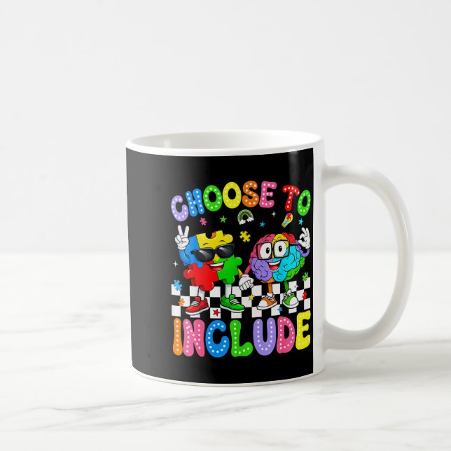 Choose to include funny puzzle brain autism coffee mug (Right)
