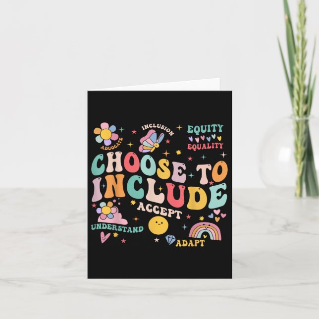 Choose To Include Inclusion S Autism Awareness Tea Card (Front)