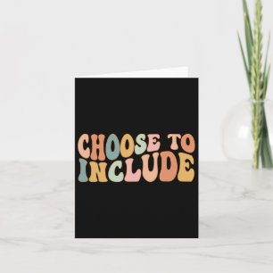 Choose To Include Special Education Teacher Autism Card