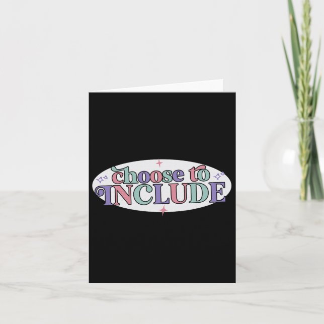 Choose To Include Special Education Teacher Autism Card (Front)