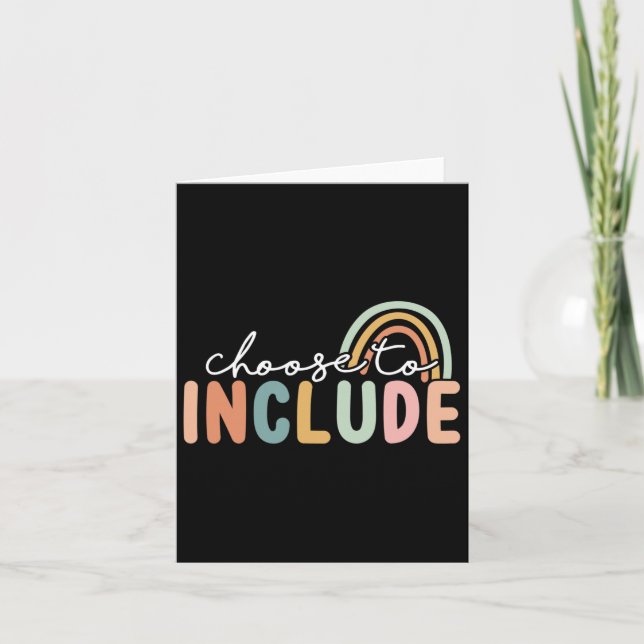 Choose To Include Special Education Teacher Autism Card (Front)