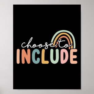 Choose To Include Special Education Teacher Autism Poster