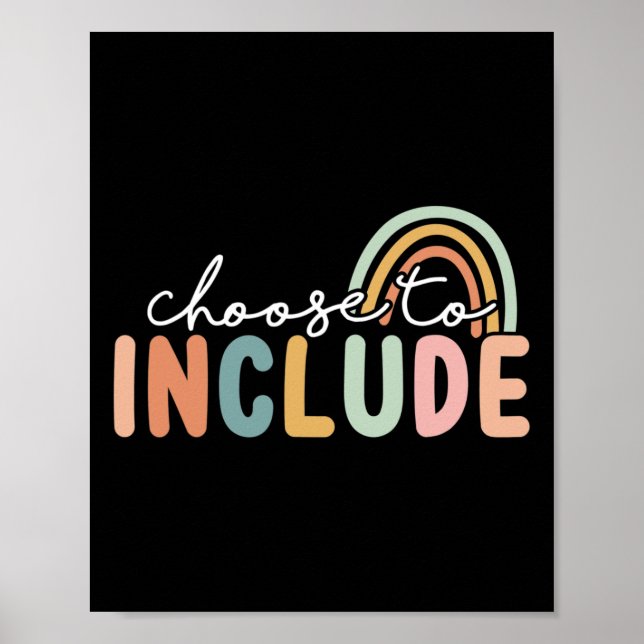Choose To Include Special Education Teacher Autism Poster (Front)