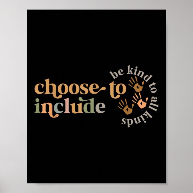 Choose To Include Special Education Teacher Autism Poster (Front)