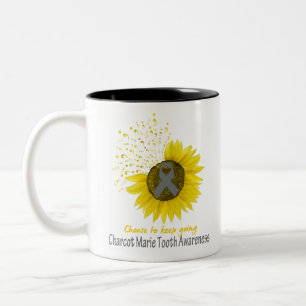 Choose To Keep Going Charcot Marie Tooth Awareness Two-Tone Coffee Mug