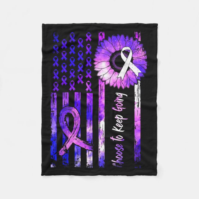 Choose To Keep Going Suicide Prevention Awareness  Fleece Blanket (Front)