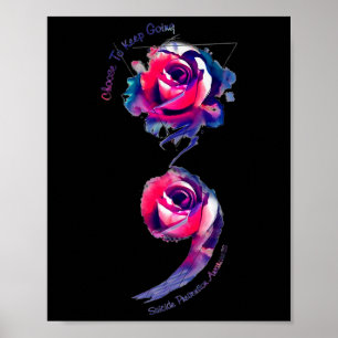 Choose To Keep Going Suicide Prevention Awareness Poster