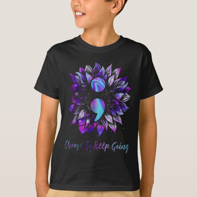 Choose To Keep Going Suicide Prevention Awareness  T-Shirt (Front)