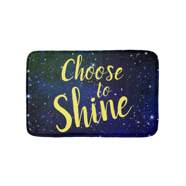 Choose to Shine Stars Cosmos Bath Mat (Front)