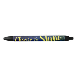 Choose to Shine Stars Cosmos Black Ink Pen