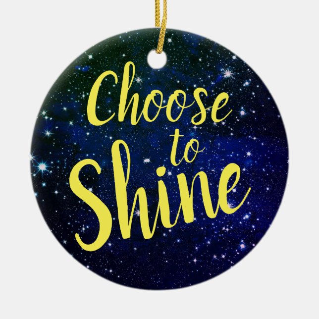Choose to Shine Stars Cosmos Ceramic Tree Decoration (Front)