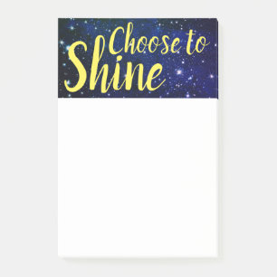 Choose to Shine Stars Cosmos Post-it Notes