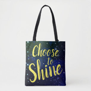Choose to Shine Stars Cosmos Tote Bag
